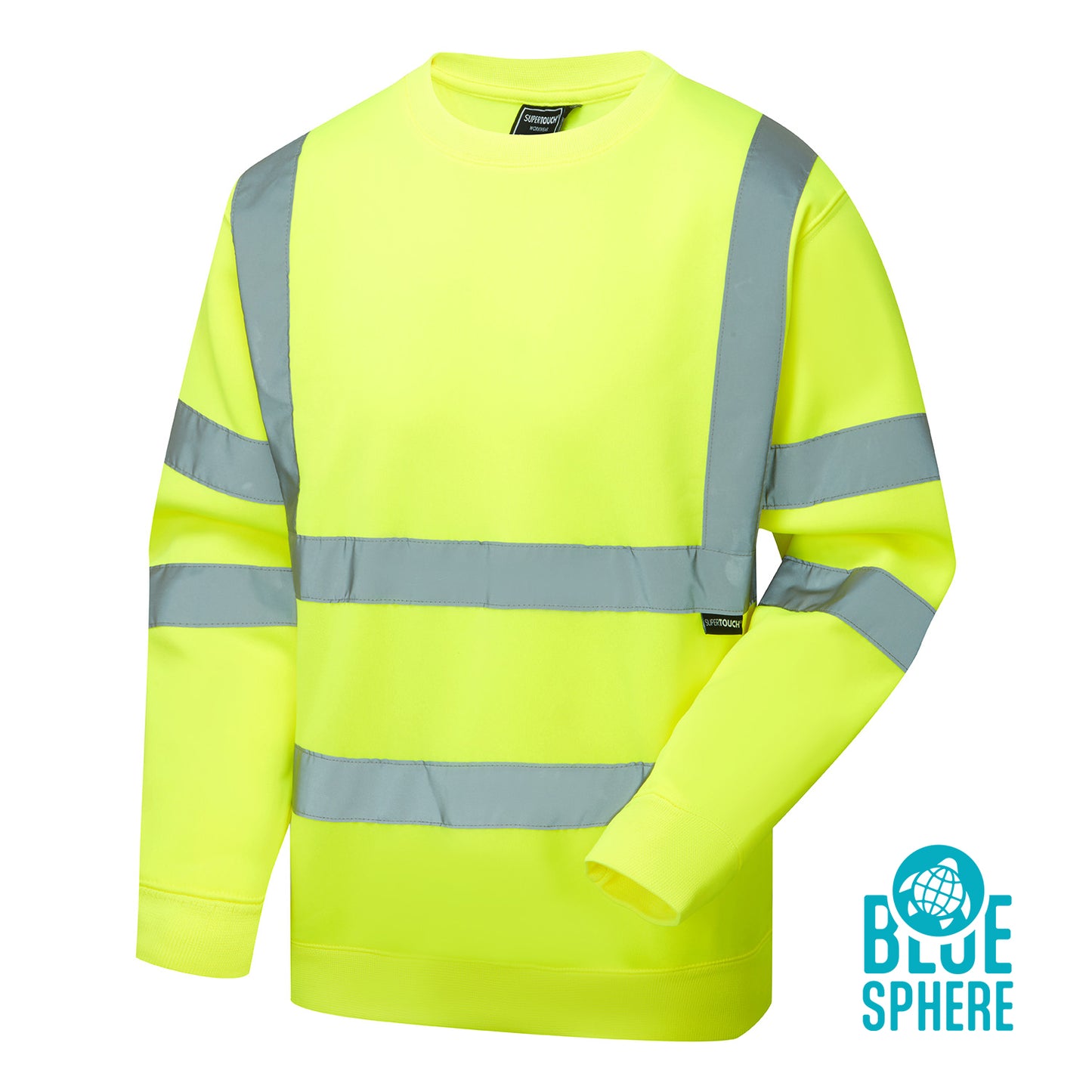 Supertouch Blue Sphere Supertouch Eco Hi Vis Yellow Sweatshirt Yellow