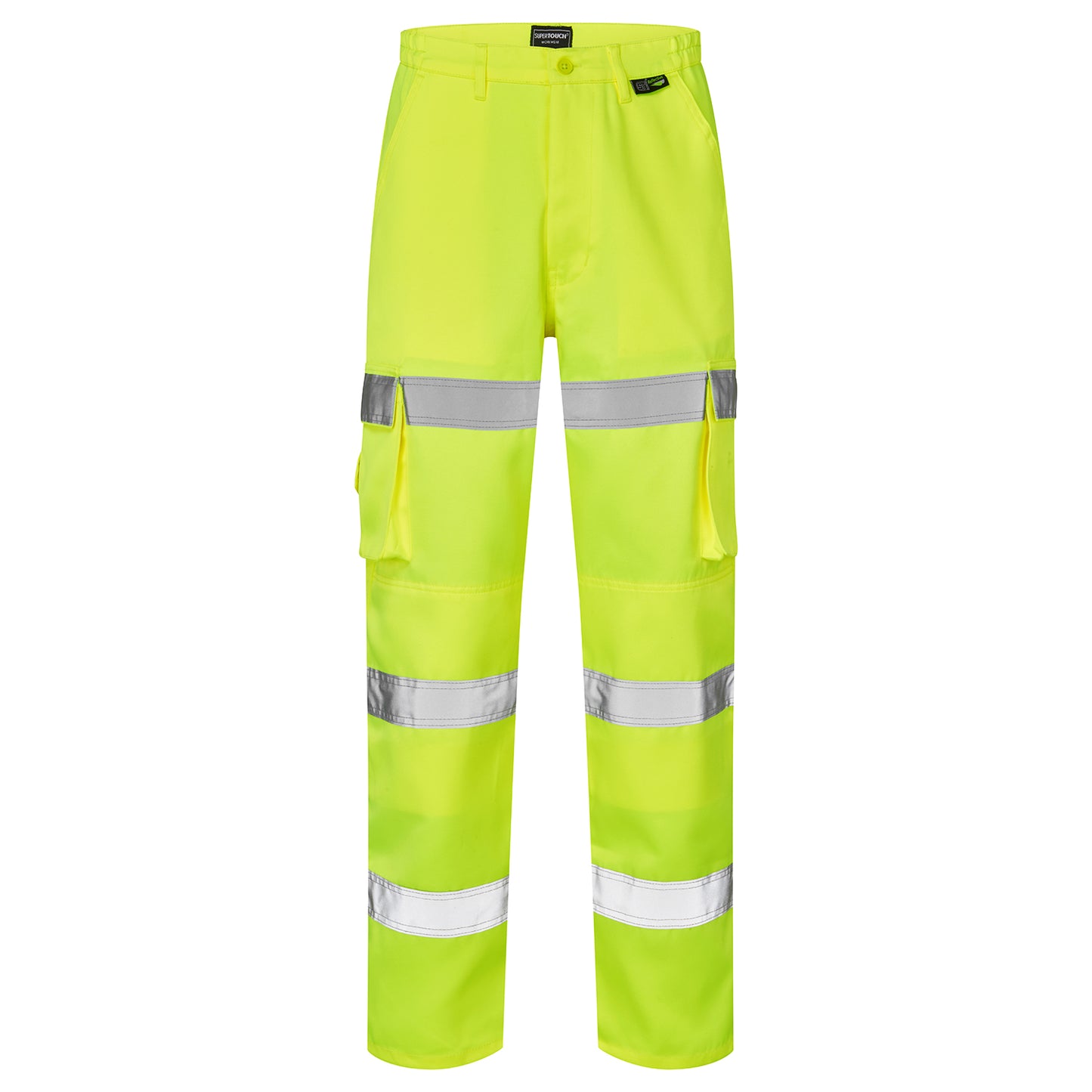 Supertouch Hi Vis 3 Band Combat Trousers Yellow