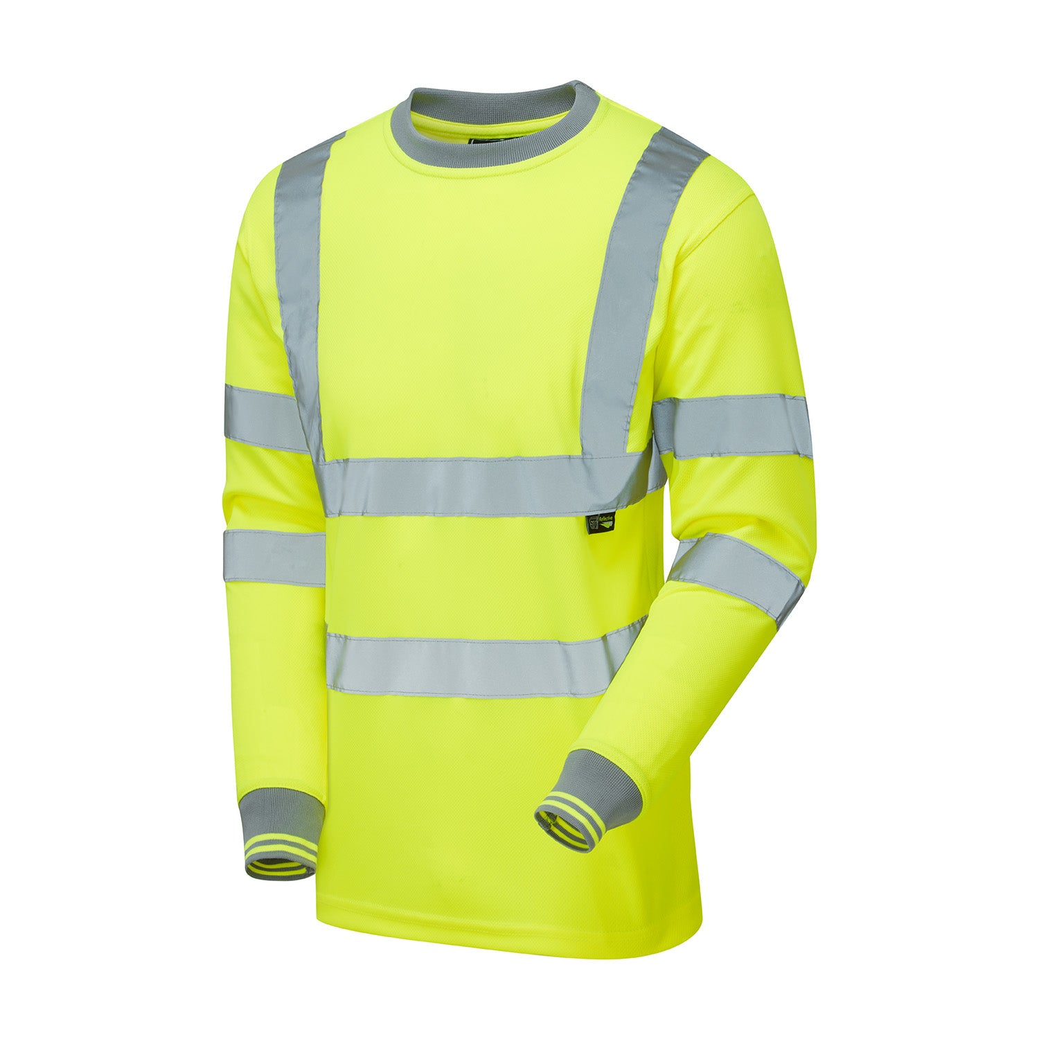 Supertouch HV Long Sleeve Bird Eye T-Shirt Yellow