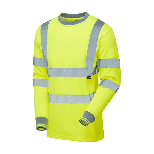 Supertouch HV Long Sleeve Bird Eye T-Shirt Yellow