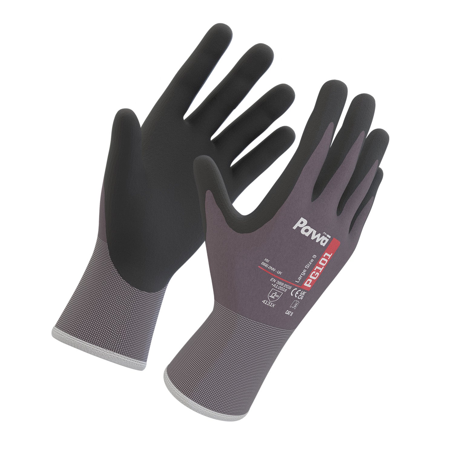 Pawa Pawa PG101 Gloves Grey/Black