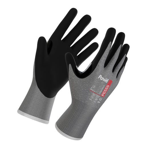 Pawa Pawa PG555 Level F Cut-Resistant Gloves Grey/Black