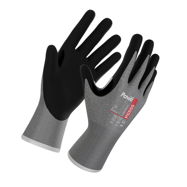 Pawa Pawa PG555 Level F Cut-Resistant Gloves Grey/Black
