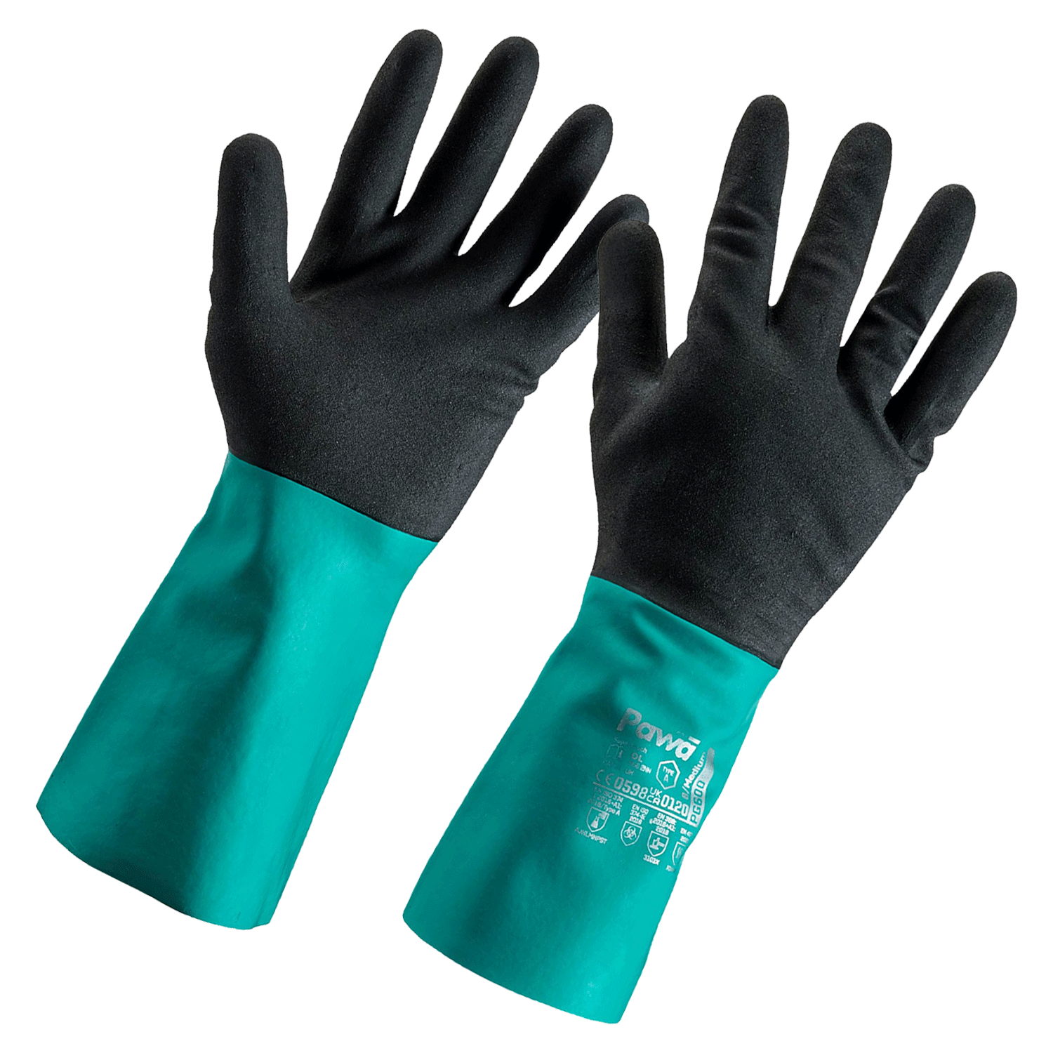 Pawa Pawa PG600 Nitrile Type A Chemical Glove Green/Black