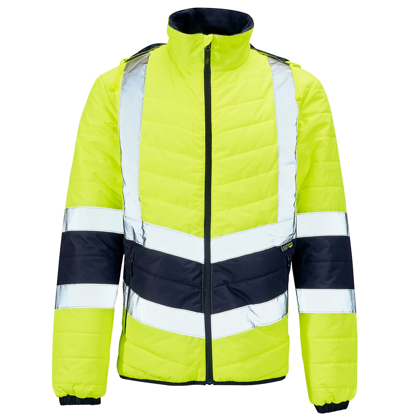 Supertouch Supertouch Hi Vis Yellow 2 Tone Puffer Jacket Yellow