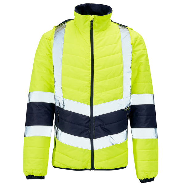 Supertouch Supertouch Hi Vis Yellow 2 Tone Puffer Jacket Yellow