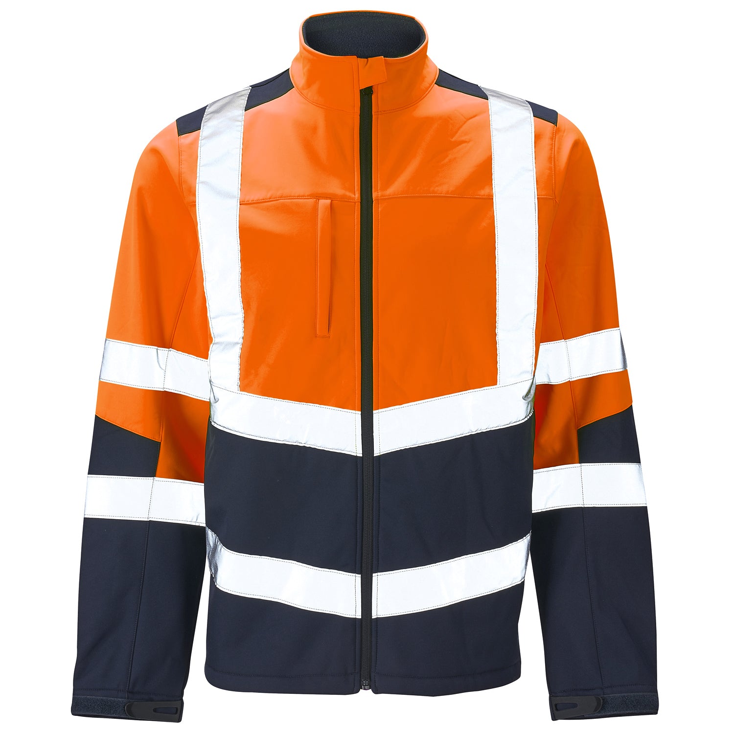 Supertouch Supertouch Hi Vis 2 Tone Orange Softshell Jacket Orange/Navy