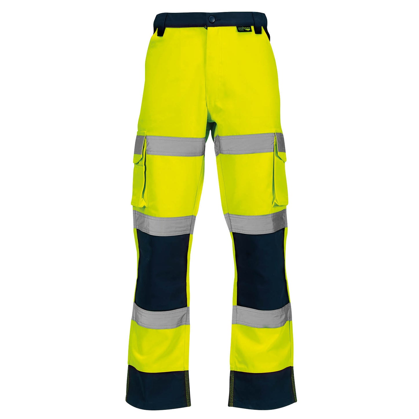 Supertouch Supertouch Hi-Vis 2 Tone Yellow Combat Trousers Yellow/Navy