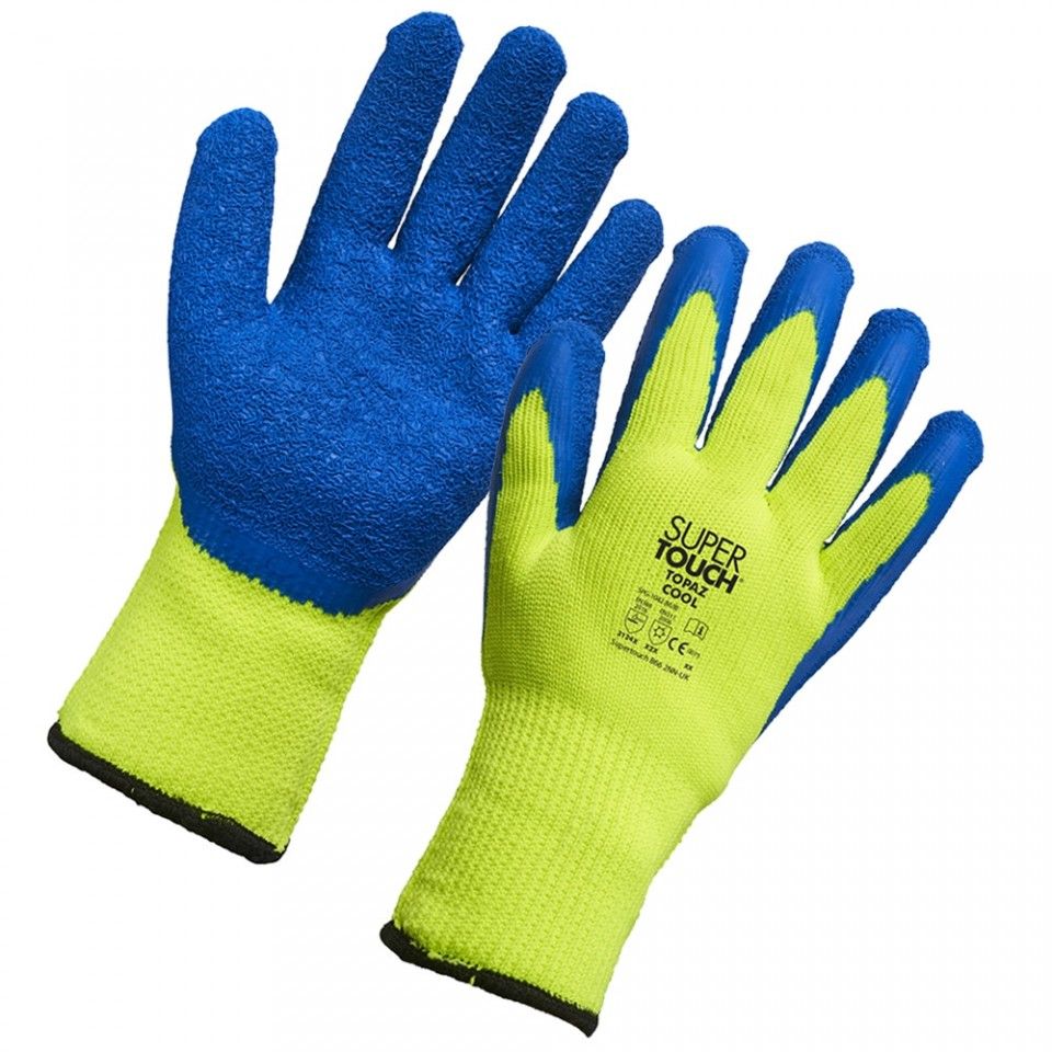 Supertouch New Topaz Cool Gloves Yellow/Blue