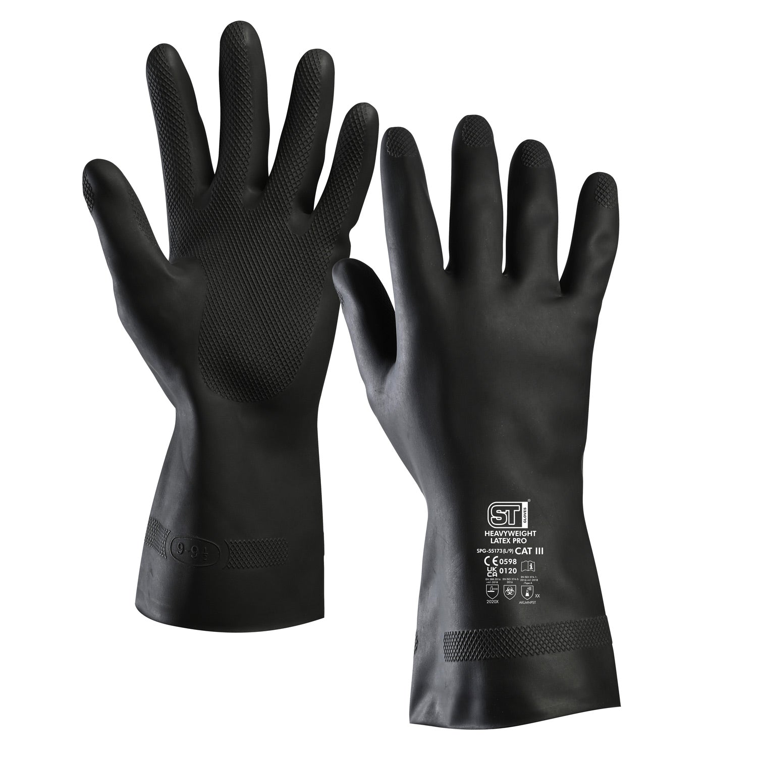 Supertouch Supertouch Heavyweight Latex Pro Chemical Gloves Black