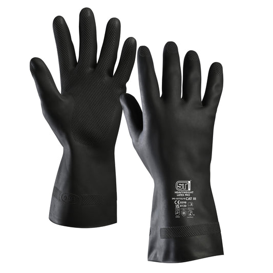 Supertouch Supertouch Heavyweight Latex Pro Chemical Gloves Black