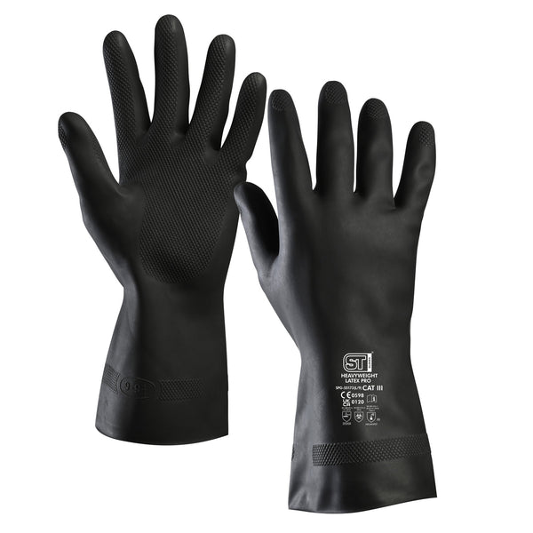 Supertouch Supertouch Heavyweight Latex Pro Chemical Gloves Black