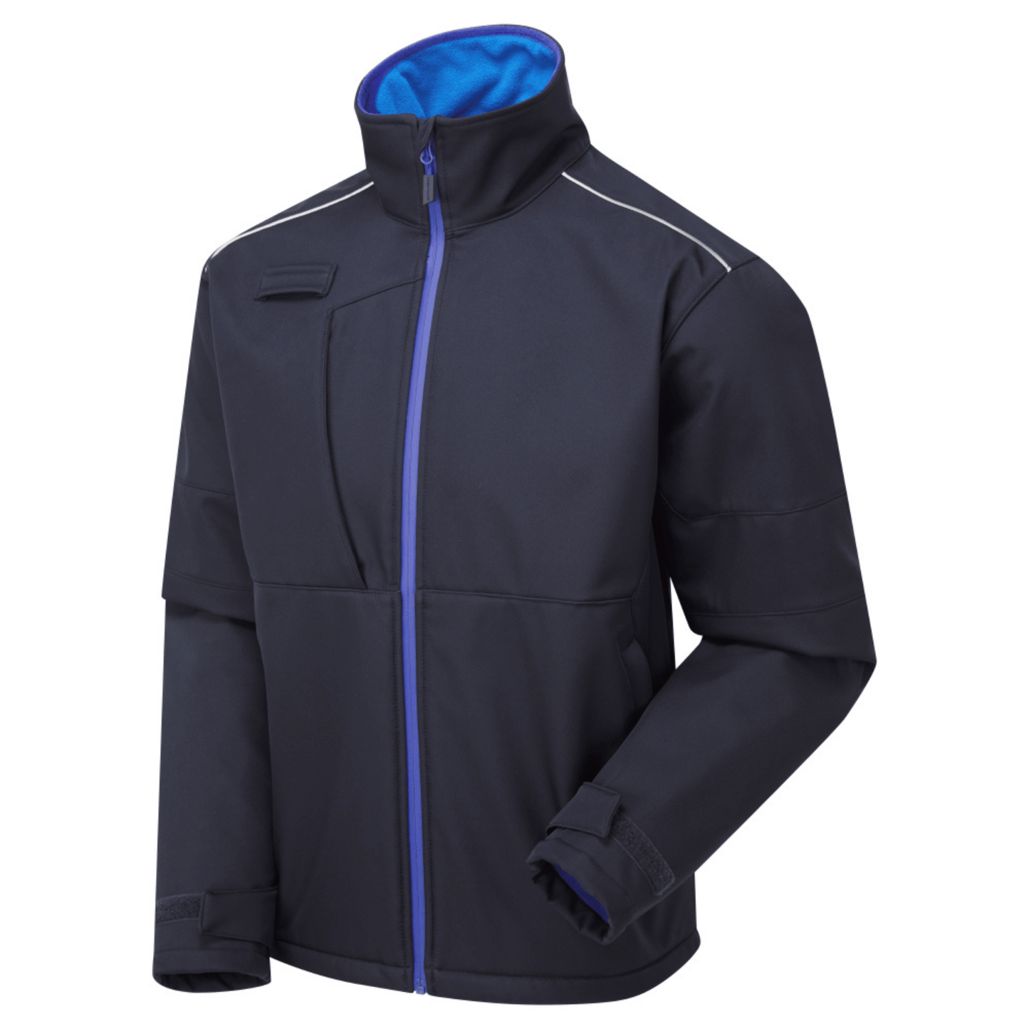 Supertouch Blue Sphere System Eco 3 Layer Navy/Royal Blue Softshell Jacket â€“ Men's Navy/Royal