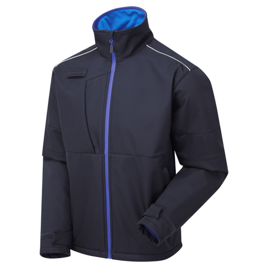 Supertouch Blue Sphere System Eco 3 Layer Navy/Royal Blue Softshell Jacket â€“ Men's Navy/Royal