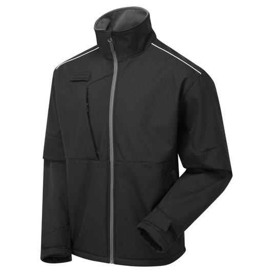Supertouch Blue Sphere System Eco 3 Layer Black/Grey Softshell Jacket â€“ Men's Black/Grey
