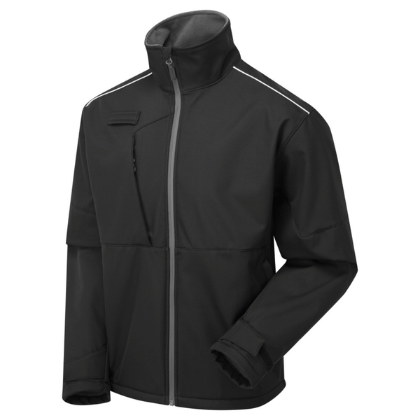 Supertouch Blue Sphere System Eco 3 Layer Black/Grey Softshell Jacket â€“ Men's Black/Grey