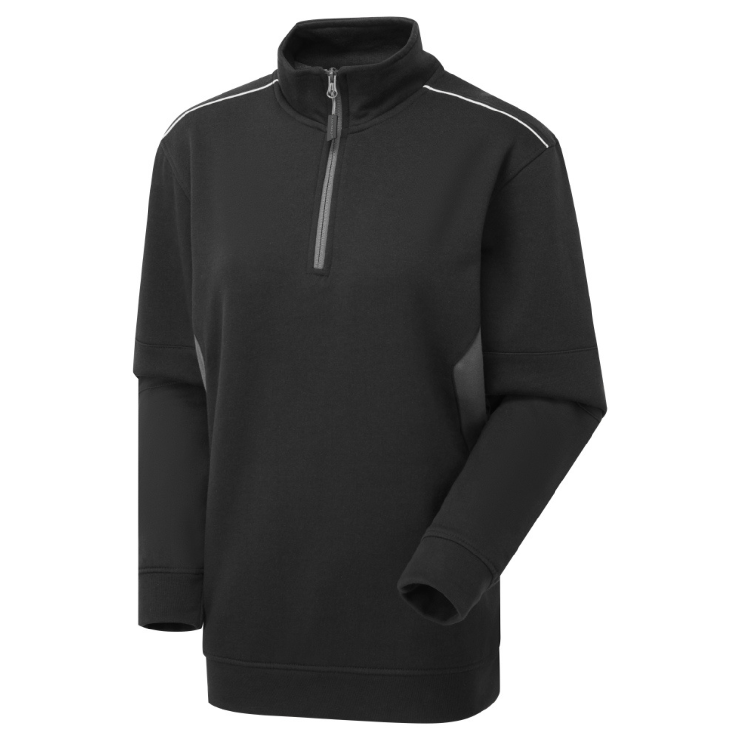 Supertouch Blue Sphere System Eco Women's Navy/Royal Blue Quarter Zip Sweatshirt Black/Grey