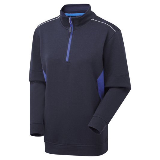 Supertouch Blue Sphere System Eco Women's Navy/Royal Blue Quarter Zip Sweatshirt Navy/Royal