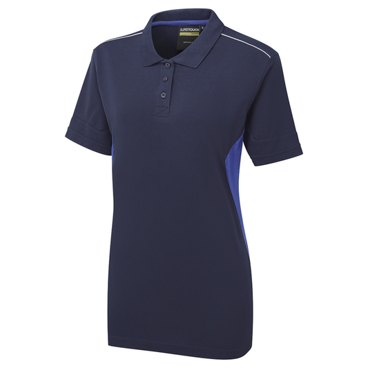 Supertouch Blue Sphere System Eco Women's Navy/Royal Blue Quarter Zip Sweatshirt Navy/Royal