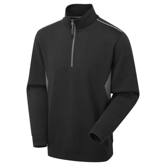 Supertouch Blue Sphere System Eco Women's Navy/Royal Blue Quarter Zip Sweatshirt Black/Grey