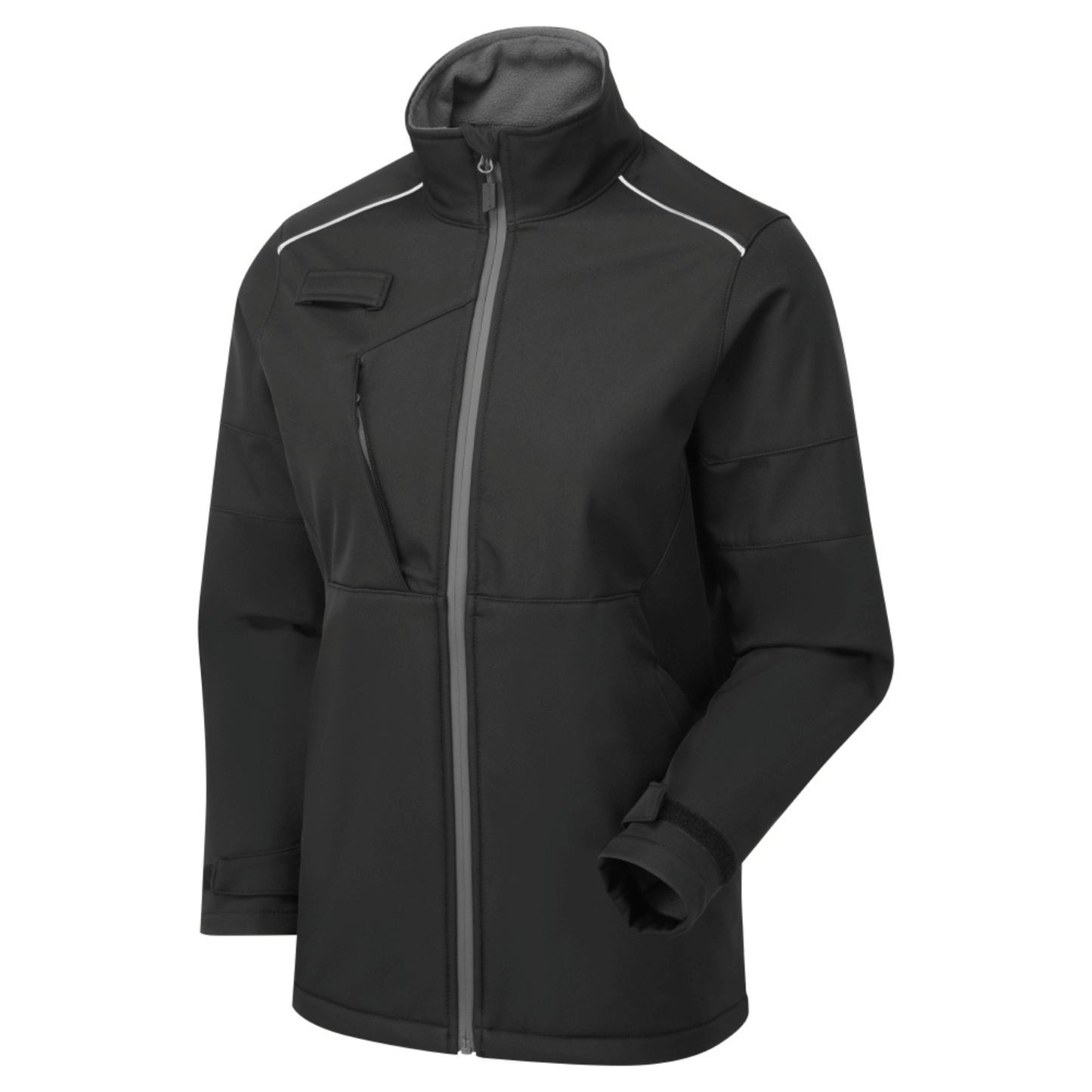 Supertouch Blue Sphere System Eco 3 Layer Black/Grey Softshell Jacket â€“ Women's Black/Grey