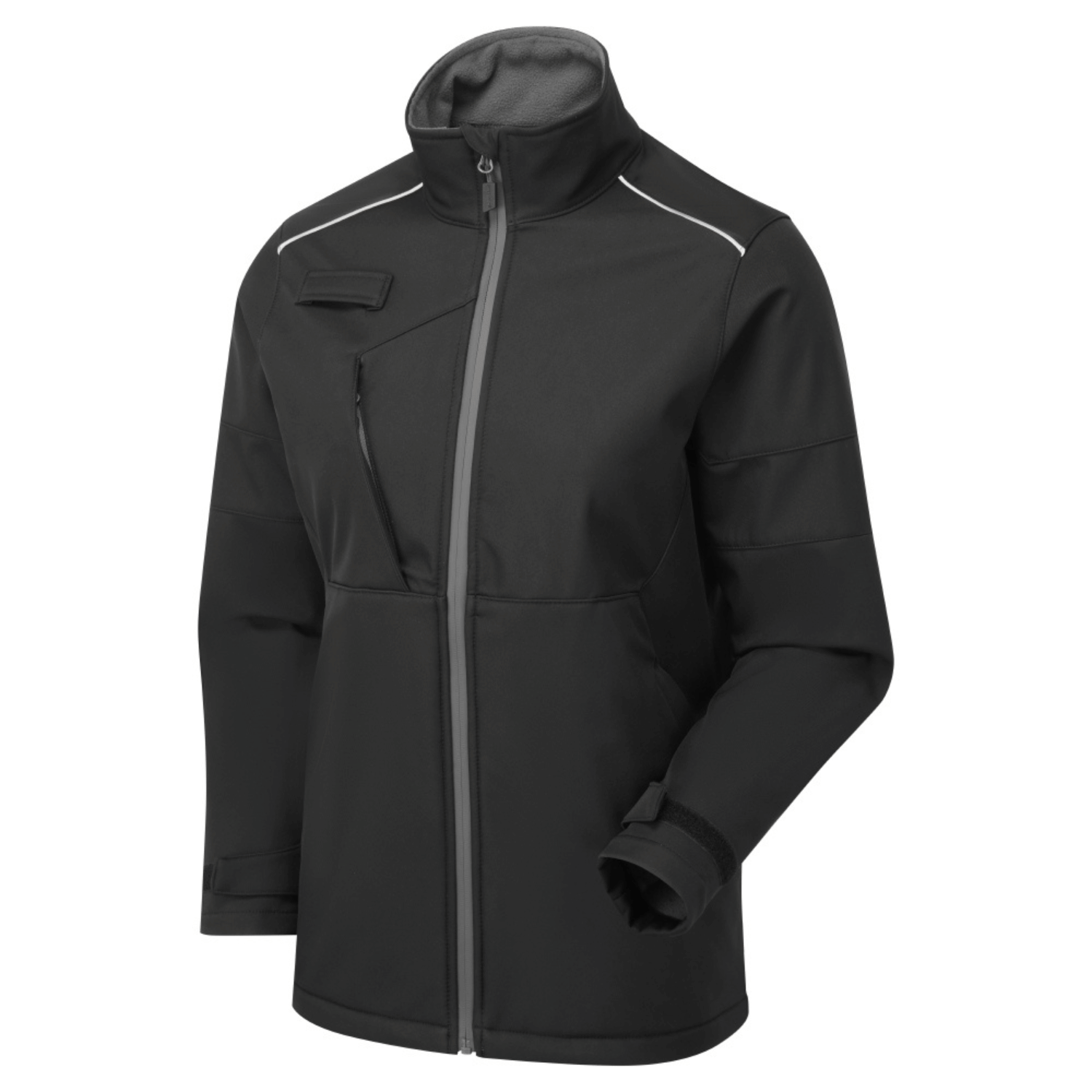 Supertouch Blue Sphere System Eco 3 Layer Black/Grey Softshell Jacket â€“ Women's Black/Grey