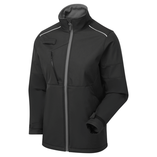 Supertouch Blue Sphere System Eco 3 Layer Black/Grey Softshell Jacket â€“ Women's Black/Grey