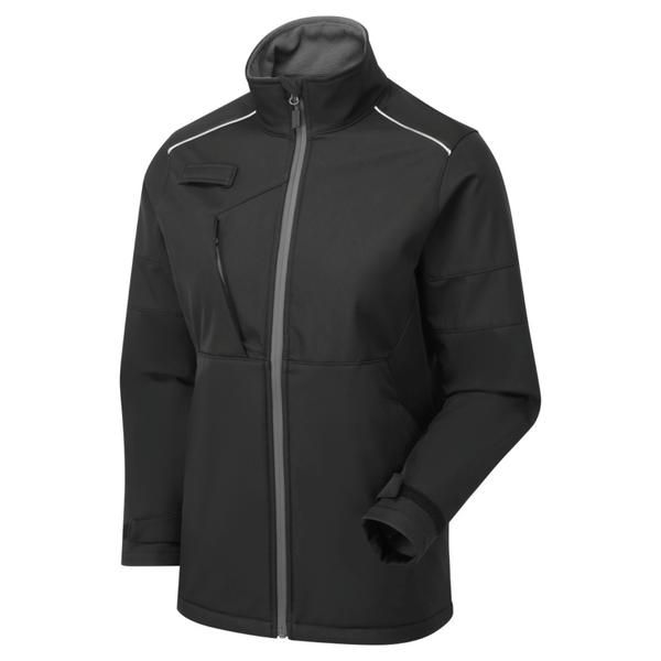 Supertouch Blue Sphere System Eco 3 Layer Black/Grey Softshell Jacket â€“ Women's Black/Grey