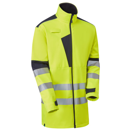 Supertouch Blue Sphere HV System Eco 3-Layer Yellow Softshell Parka Yellow/Navy