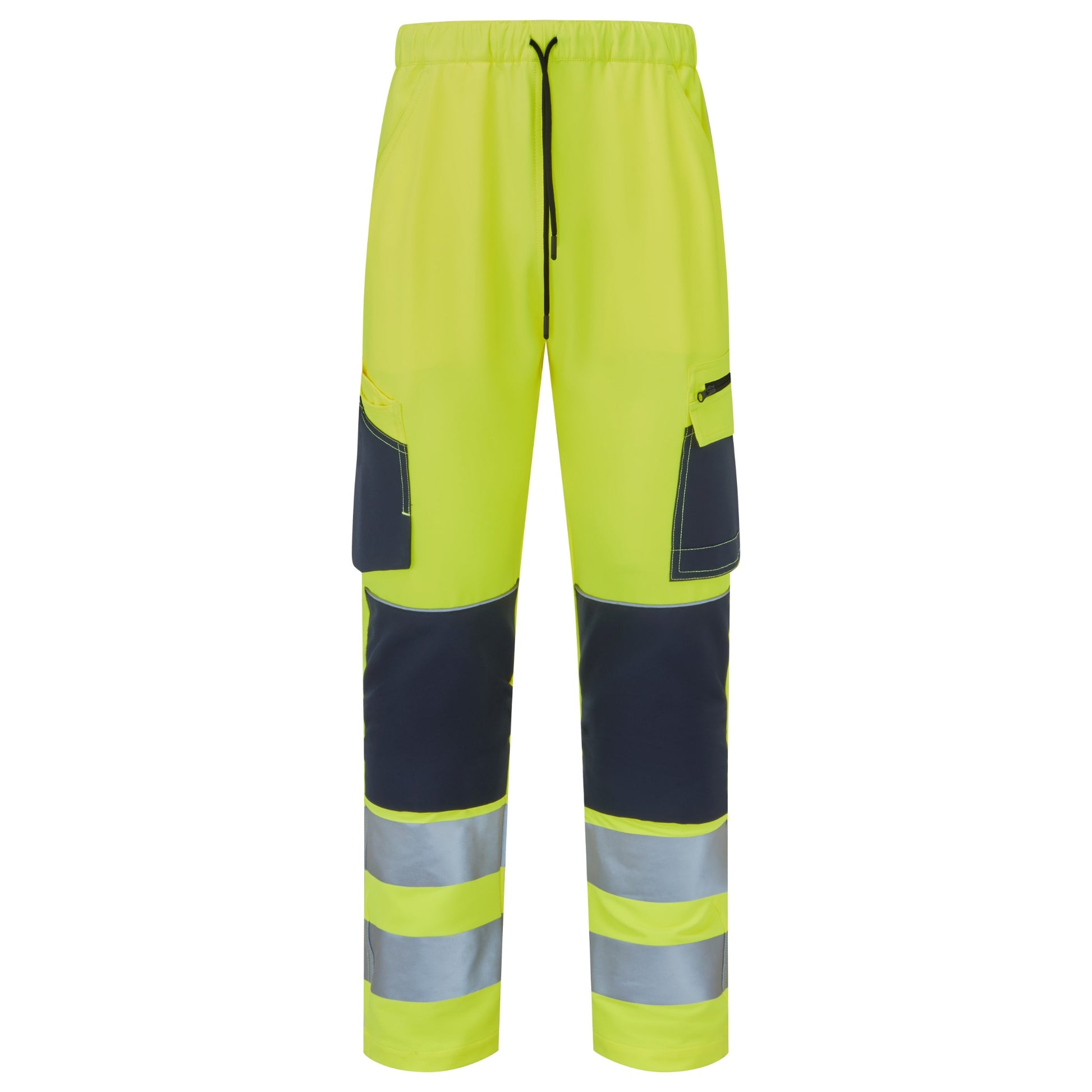 Supertouch Blue Sphere System Hi-Vis Eco Stretch Jogger Yellow Trouser Yellow/Navy