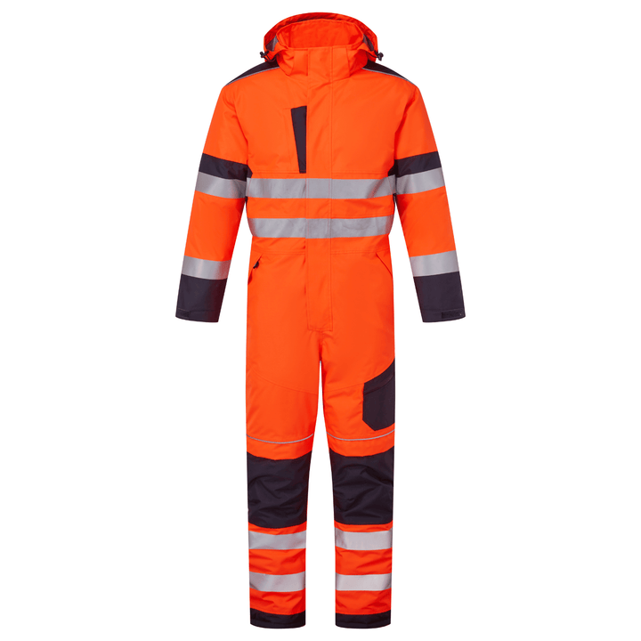 Supertouch Blue Sphere System Hi Vis Eco Insulated Orange/Navy Coverall Orange/Navy