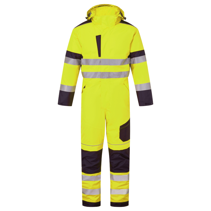 Supertouch Blue Sphere System Hi Vis Eco Insulated Yellow/Navy Coverall Yellow/Navy