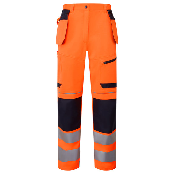 Supertouch Blue Sphere System Hi-Vis Eco Stretch Removable Holster Orange Trousers Orange/Navy