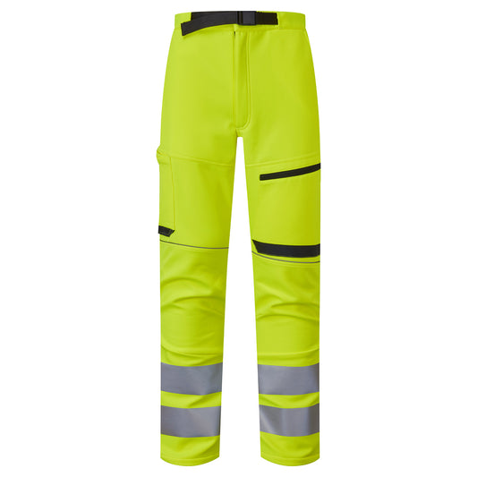 Supertouch Blue Sphere System Hi-Vis Eco Stretch Softshell Yellow Trouser Yellow/Navy